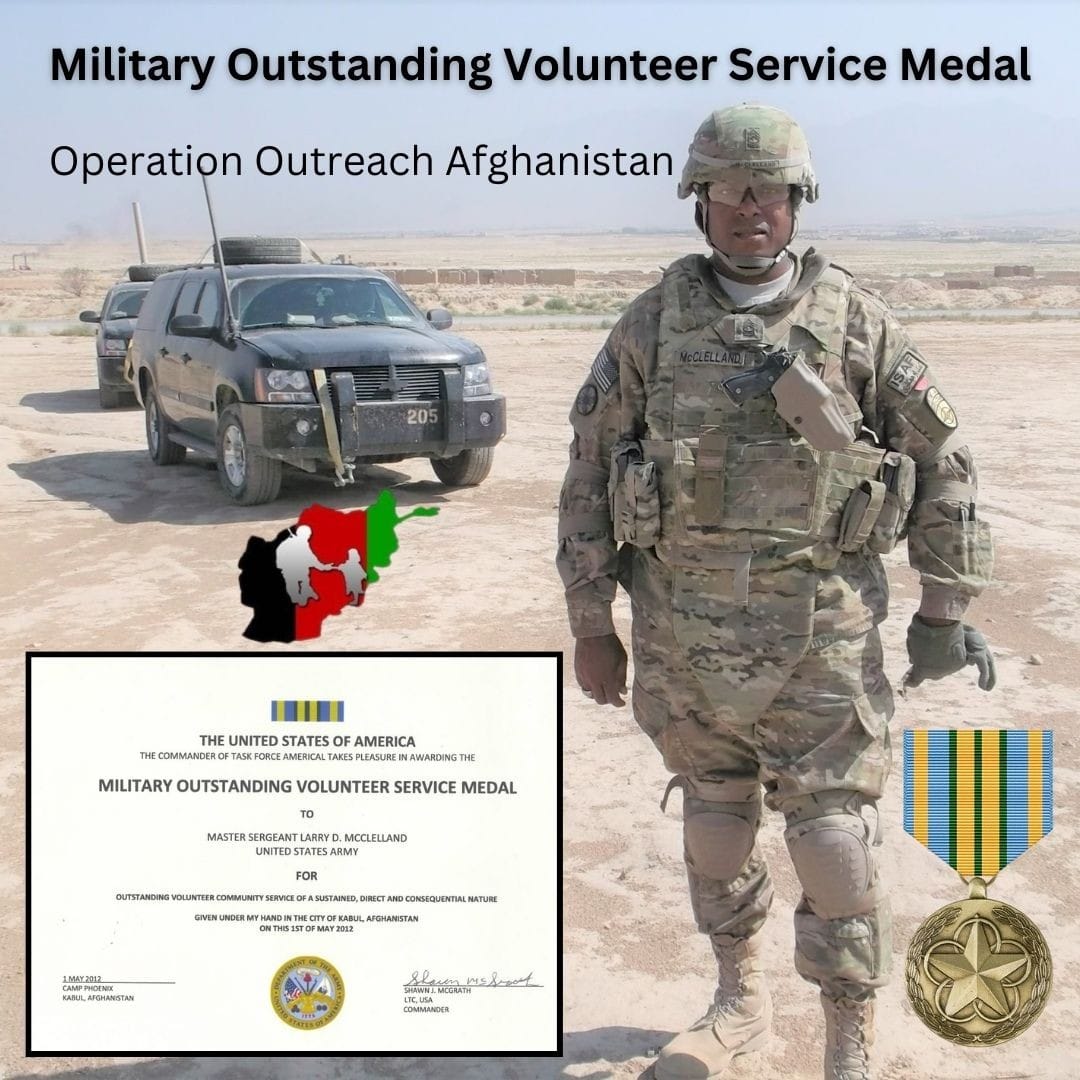 Recipient of the Military Outstanding Volunteer Service Medal.