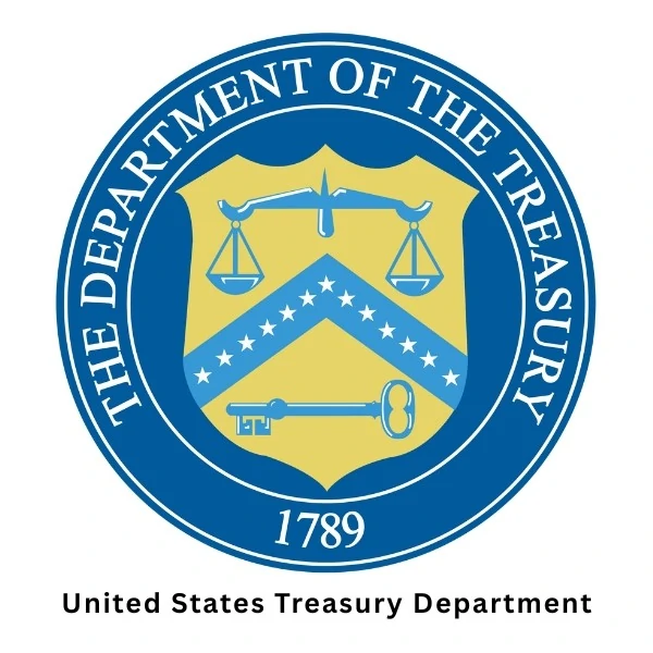 Manages federal finances, collects taxes, produces currency, and supervises national banks.
